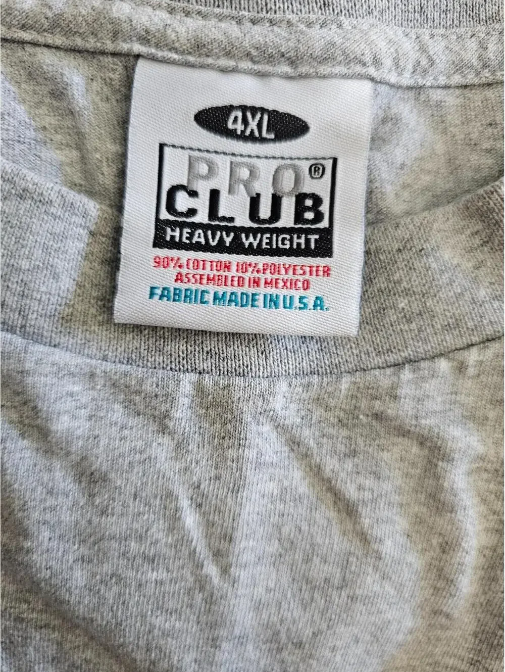 (Lot of 2) Men's Pro Club Heavy Weight Shirts Size 4XL Black & Gray Short Sleeve - Picture 3 of 10